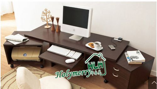 日式简约时尚电脑桌 台式移动组合笔记本桌台