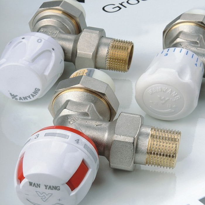 一站式暖通超市万扬暖气用温控阀门纯铜大体加