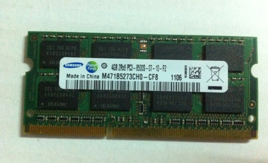 三星 Samsung 4G DDR3 1067MHZ 笔记本内存