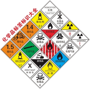 危险废物标识标签 有毒化学品易燃易爆货物包