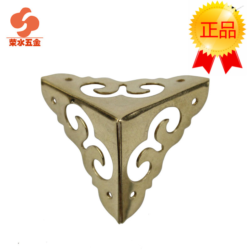 中式仿古家具铜活樟木箱包角片2cm橱柜脚纯铜