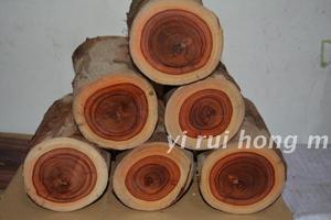 赞比亚血檀原木段红木木料笔筒料珠子料花瓶料