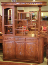中式仿古红木家具 非洲黄花梨木 玄关隔断柜 酒