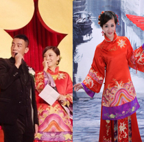 应采儿陈小春秀和服<em>秀禾服</em>绣和服胡静秀禾<em>新娘</em>