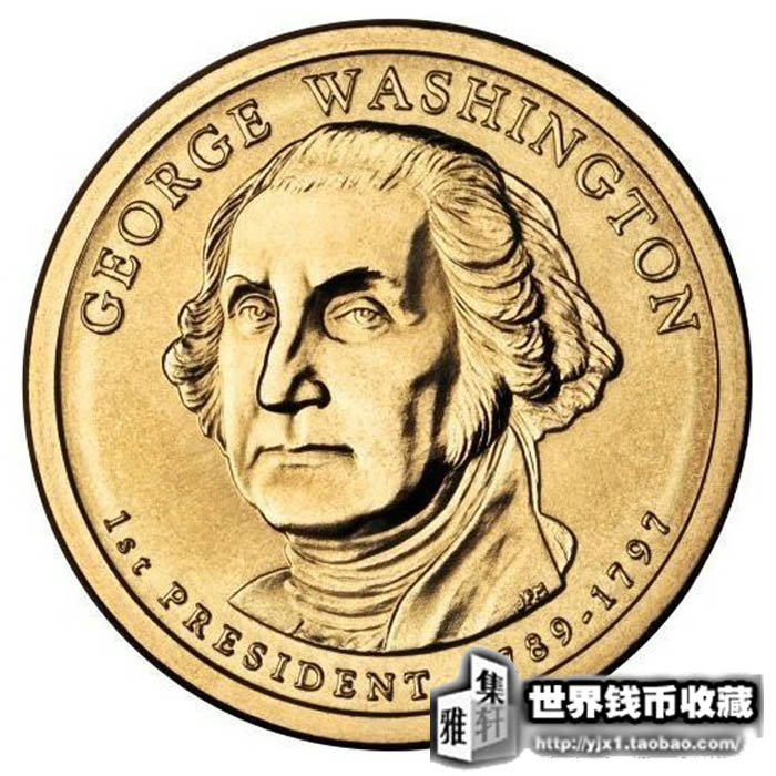 全新美国首枚1美元硬币总统纪念币 华盛顿币2