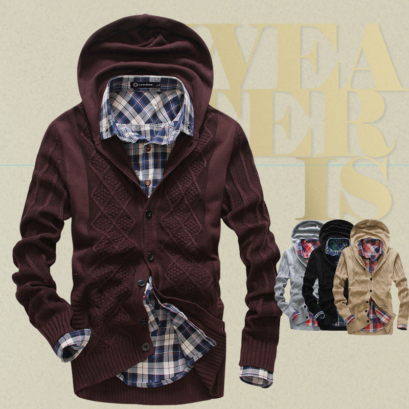 非主流<em>中学生毛衣</em>秋<em>冬装</em>线衣<em>开衫</em>男装针织衫潮