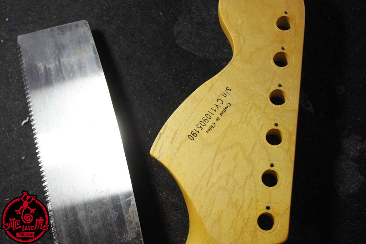 爬山虎乐器工作室 维修案例SQ改琴头+油漆 吉