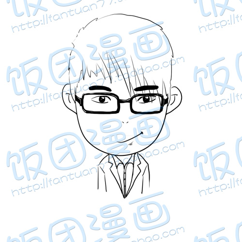 手绘头像黑白漫画设计真人照片转卡通漫画q版卡通/微博头画像定制