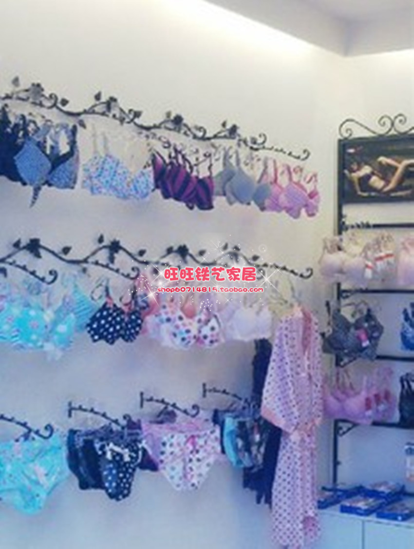 铁艺内衣内裤展示架文胸货架服装道具壁挂墙壁挂架上墙内衣架