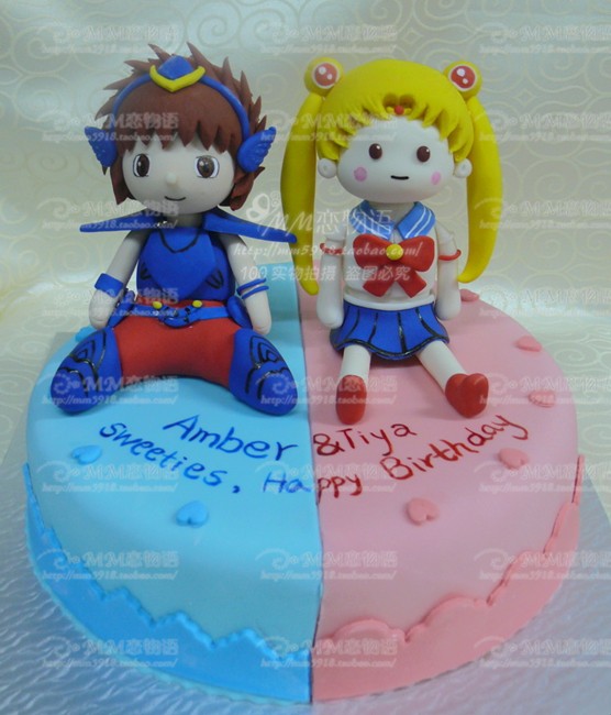 翻糖蛋糕Q版<em>圣斗士</em>星矢<em>美少女战士</em>穿越版在一