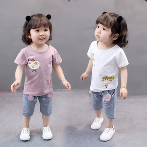 Cô gái mùa hè 2020 trẻ em mới bé Hàn Quốc quần áo trẻ em ngắn tay giản dị Quần áo bé gái mùa hè - Phù hợp với trẻ em
