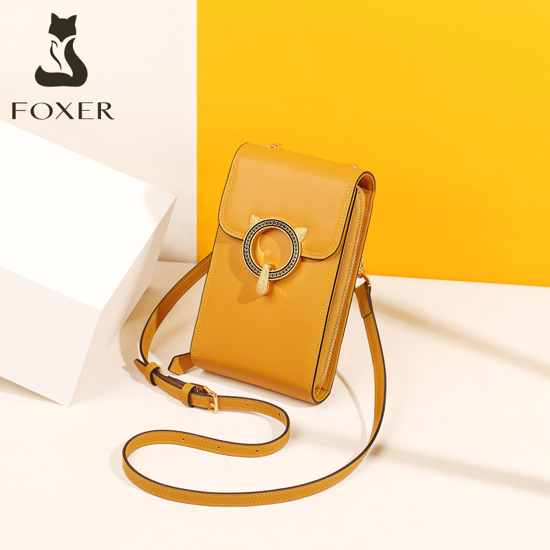 Gold fox mini điện thoại di động túi nữ 2020 mới mùa xuân và mùa hè thời trang chuỗi vai túi messenger nhỏ túi - Túi điện thoại