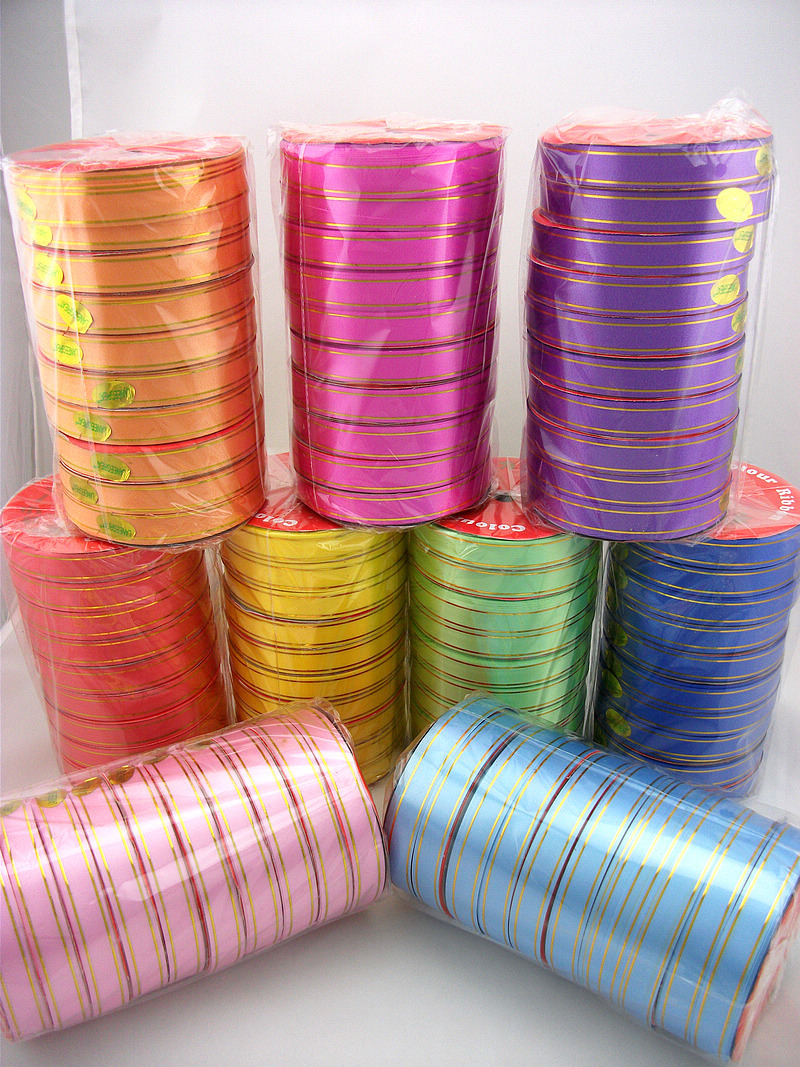 气球彩带 金边彩带 1.6CM 气球扎绳 绑气球 新