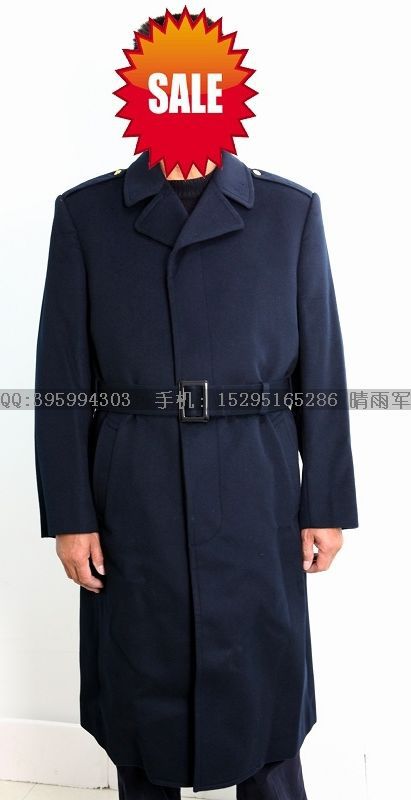 新式海军官校尉常服大衣 藏青军官大衣羊绒大衣 男士棉大衣 正品