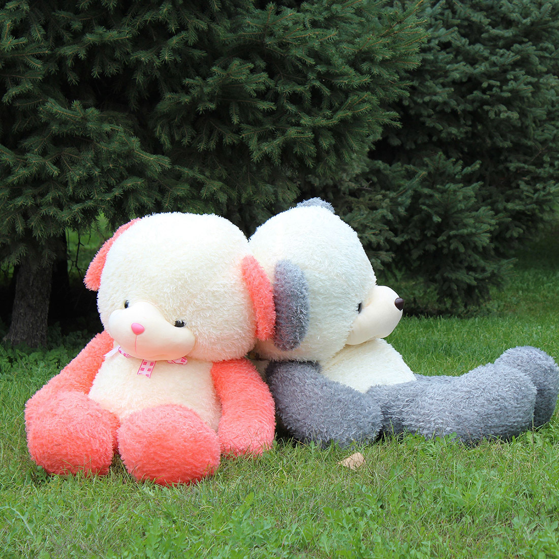 超大抱抱熊粉色灰色白色大熊泰迪熊毛绒玩具1