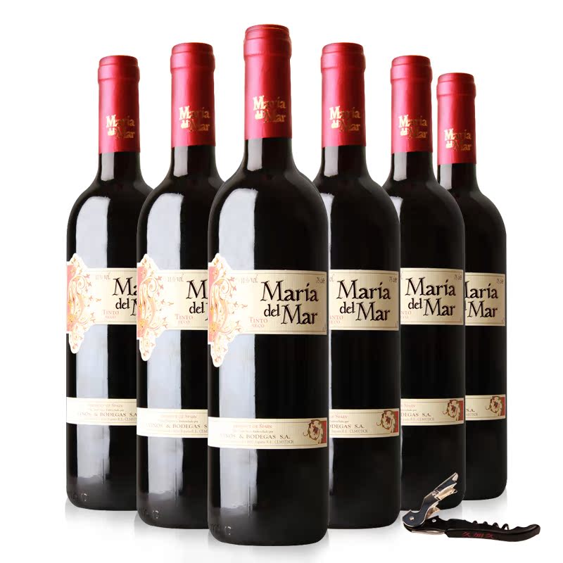 久加久 红酒 西班牙进口葡萄酒 马莉迪麦干红葡