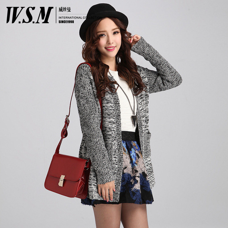 威丝曼 间色针织<em>开衫毛衣</em> 天猫<em>49</em>元包邮_sura