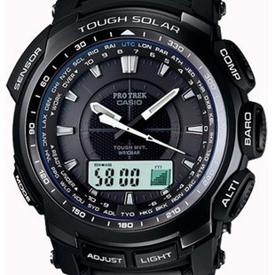 卡西欧手表男士光波表指南针电波表+登山表+蓝宝石 PRW-5100YT-1D|一淘网优惠购|购就省钱