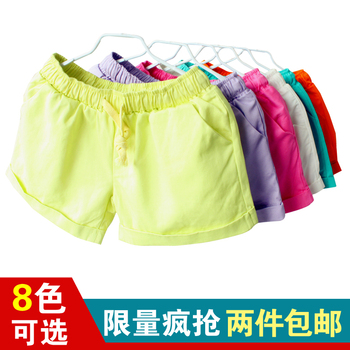 裤搭配_2013夏款韩版糖果色休闲<em>松紧带短裤</em>热