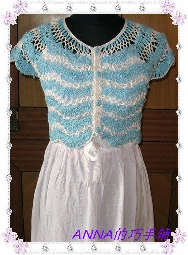 <em>手工</em>钩针<em>编织</em>女装<em>毛衣</em> 开衫 <em>短外套</em> 短袖 女式小