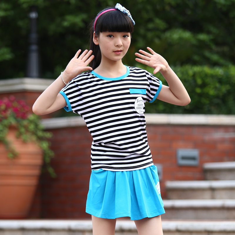 8-13岁儿童大童11夏季运动12套装短袖短裤20