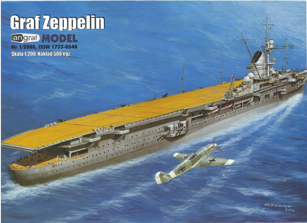 手工课作业 二战德国军舰纸模型 德国齐柏林伯