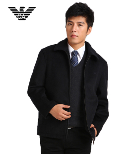 正品阿玛尼<em>夹克</em> <em>中年 男式</em>休闲<em>外套</em> 男装<em>外套</em>秋