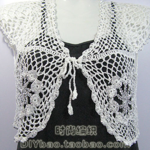 <em>夏季</em>小披肩 <em>开衫</em> 手工<em>钩编</em>衣衣 冰丝编织|一淘网