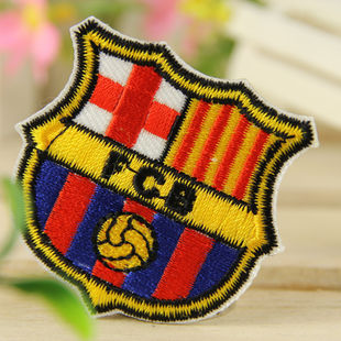 西甲足球队标 足球队徽 巴塞罗那 刺绣布贴 衣服