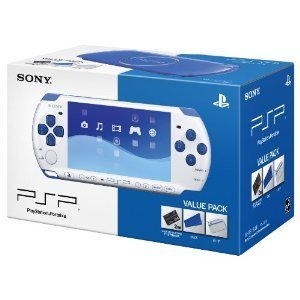 日版PSP3000蓝白相间限定主机PSPJ-30018 