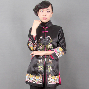 新款女士改良唐装 女士秋装礼服 中式婚礼上衣