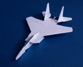 【新翔精品纸模型】F15战斗机纸飞机 可以飞行