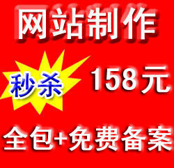 秒杀/网站制作全包258元（可免费试用一天）