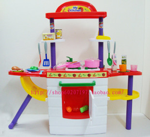 批发价超大儿童厨房玩具仿真厨具食物双面多功