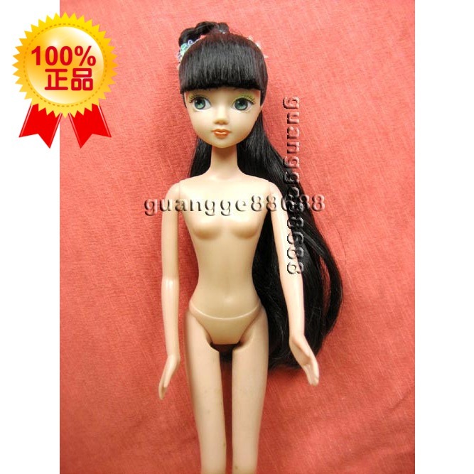 <em>可儿娃娃</em> 漂亮的古装发型裸娃 1121 齐留海 黑