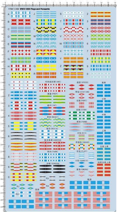 SN FLAGS AND PENNANTS美国海军信号旗|