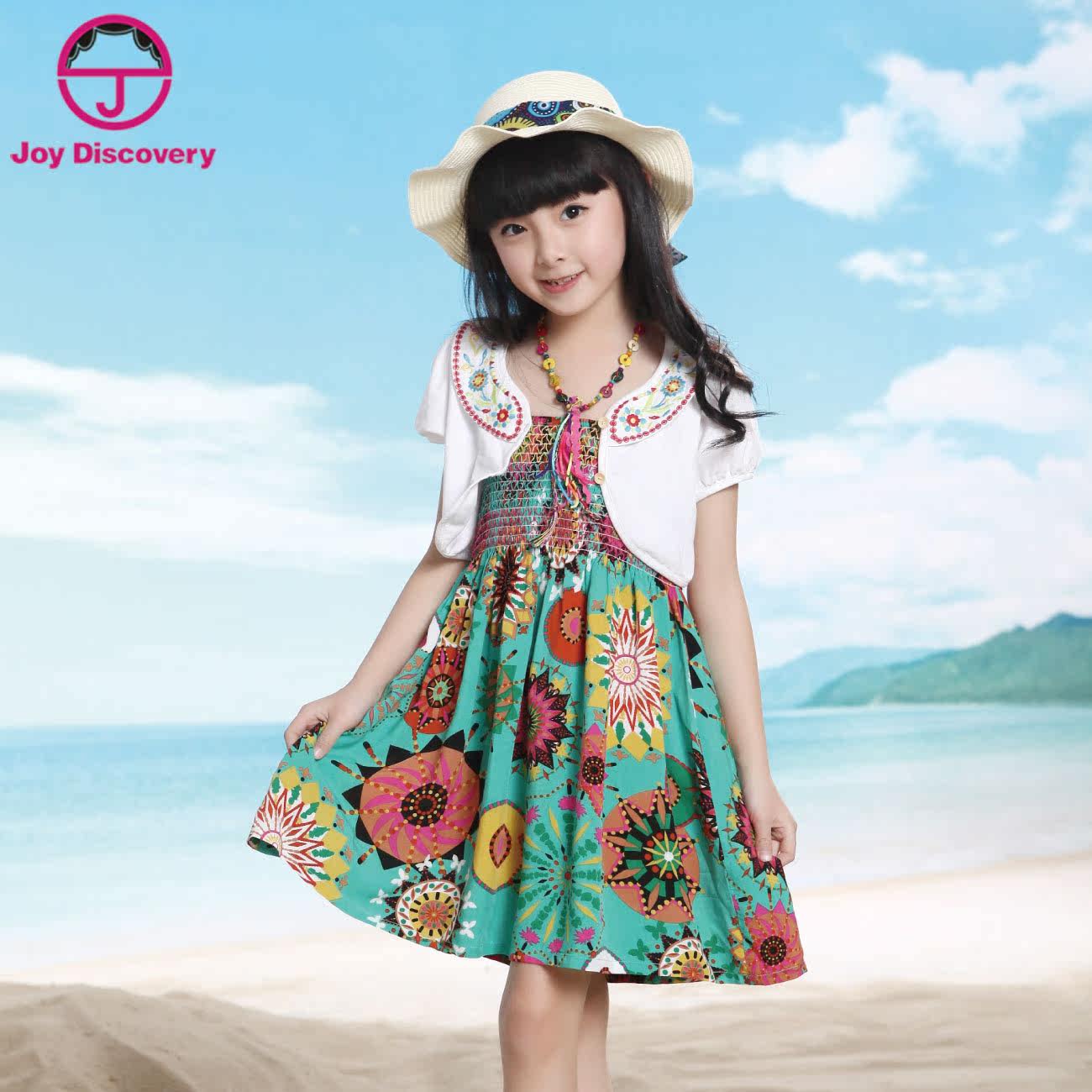 <em>儿童</em>披肩2014<em>夏</em>款夏季中大<em>女</em>童装全棉短袖小