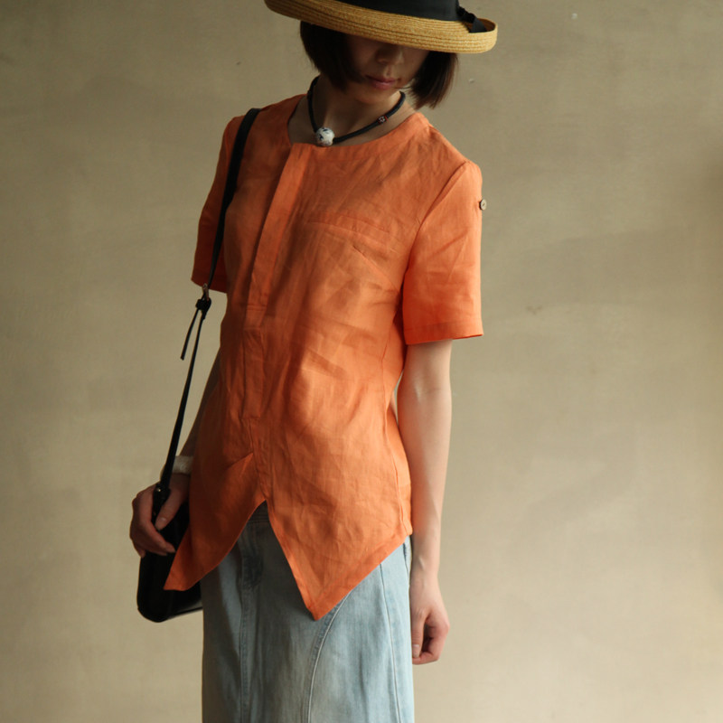 <em>百西武女装</em> baiwuxi 夏装麻质米白寸衫女春秋c