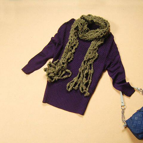 【服饰<em>搭配</em>】<em>长毛衣</em>+<em>围巾</em>+显瘦棉服 寒冬保暖