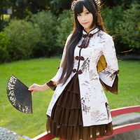 LOLITA洛丽塔 中华风印花连衣裙 绮罗香 牡丹