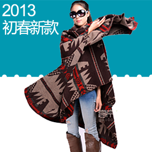 高帛 2013<em>秋冬</em>新款<em>女士加厚</em>超长大披肩围巾两