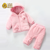 AOOBCC婴儿衣服 女 0-1岁宝宝冬装棉衣套装