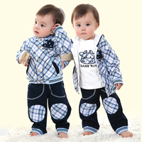 男婴儿童装春秋装三件套装1-2-3岁男童外套20