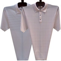 正品高档品牌桑蚕丝t恤男短袖真丝男士t血商务