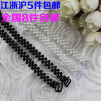 韩国手工串珠水晶肩带缝<em>珠</em>内衣带珍珠<em>文胸</em>带珠