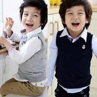 童装秋装 男童女童<em>英伦风</em>坎肩<em>马甲</em>背心秋冬 儿