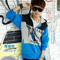 2013秋冬新款加绒加厚男式卫衣 韩版带帽潮男