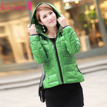 玖菲2013新款短款羽绒服 双层毛线帽子 百搭修