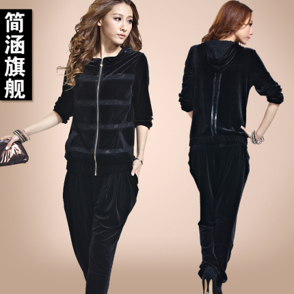 2014加肥加大码<em>女装</em>胖mm春装<em>外套</em>休闲<em>天鹅绒</em>