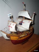 西班牙海军克拉克帆船 圣玛利亚号 3D纸模型